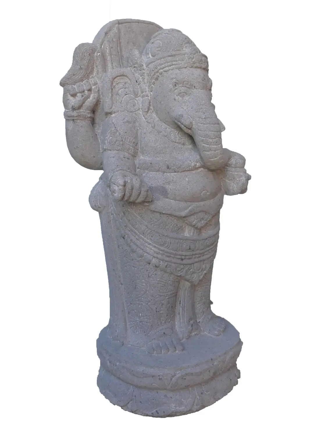  Product image 3 of the product “Standing Ganesha, 60 cm height, riverstone, stonemasony ”